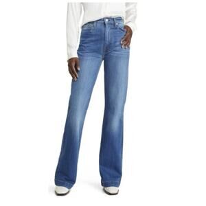 7 For All Mankind Dojo Ultrahigh Waist Flare Leg Jeans in Piney Size 24